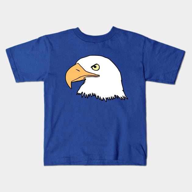 Bald Eagle Head Kids T-Shirt by KayBee Gift Shop